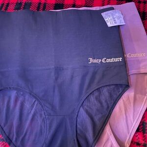2 Juicy Couture Black and Pink Shaping Briefs